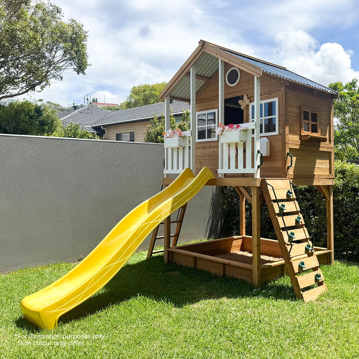 Lifespan Kids Winchester Cubby House (Elevated 1.2m) with 2.2m Slide (Yellow)