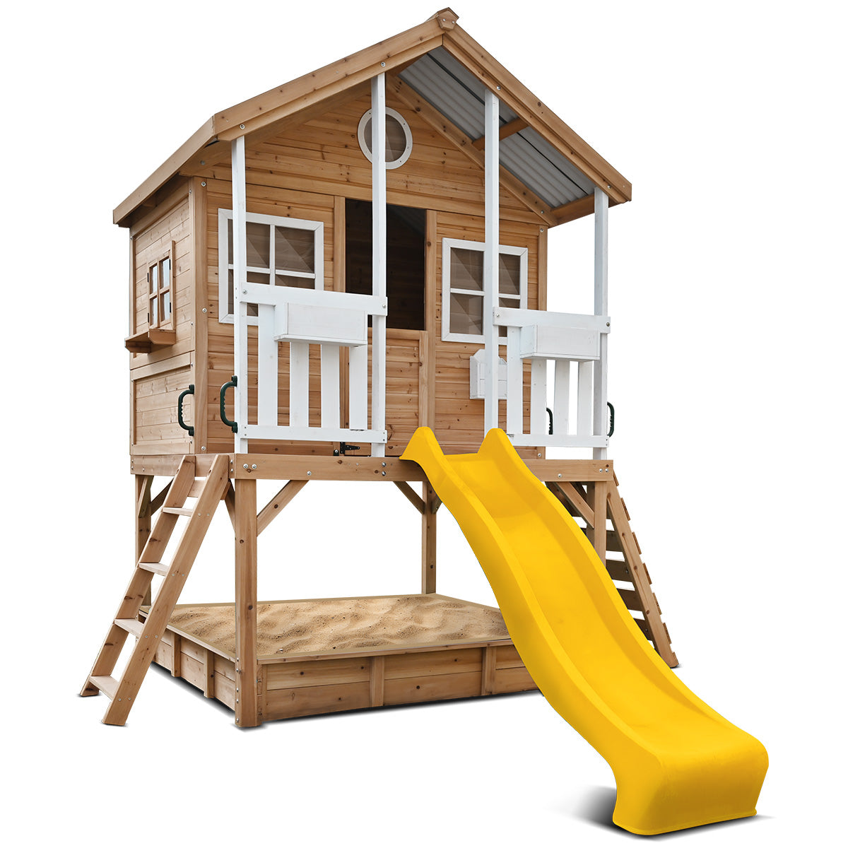 Lifespan Kids Winchester Cubby House (Elevated 1.2m) with 2.2m Slide (Yellow)