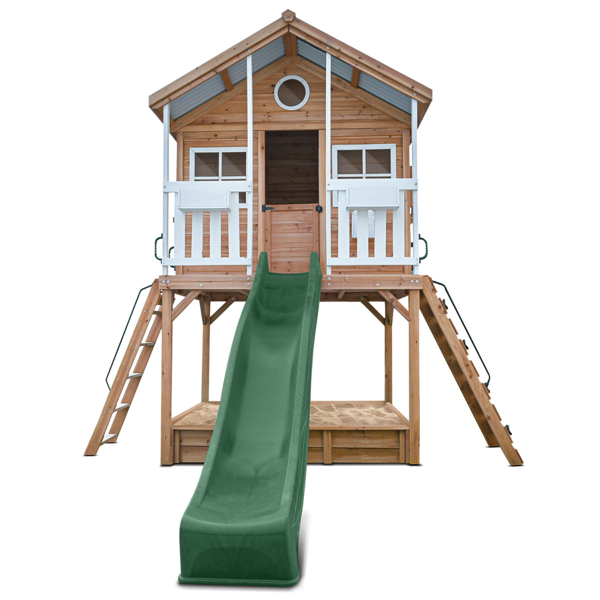 Lifespan Kids Winchester Cubby House (Elevated 1.45m) with 3.0m Slide (Green)