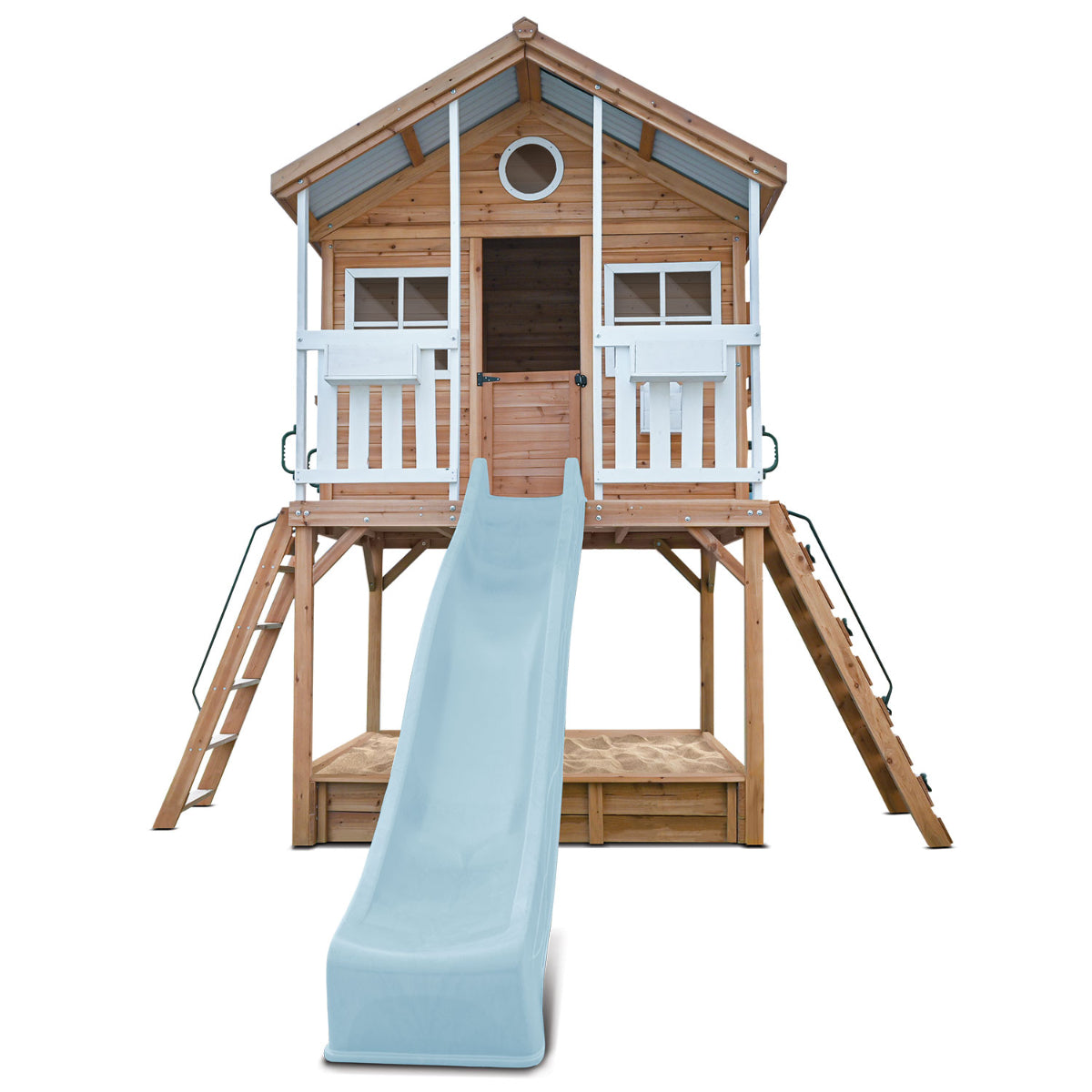 Lifespan Kids Winchester Cubby House (Elevated 1.45m) with 3.0m Slide (Pastel Blue)