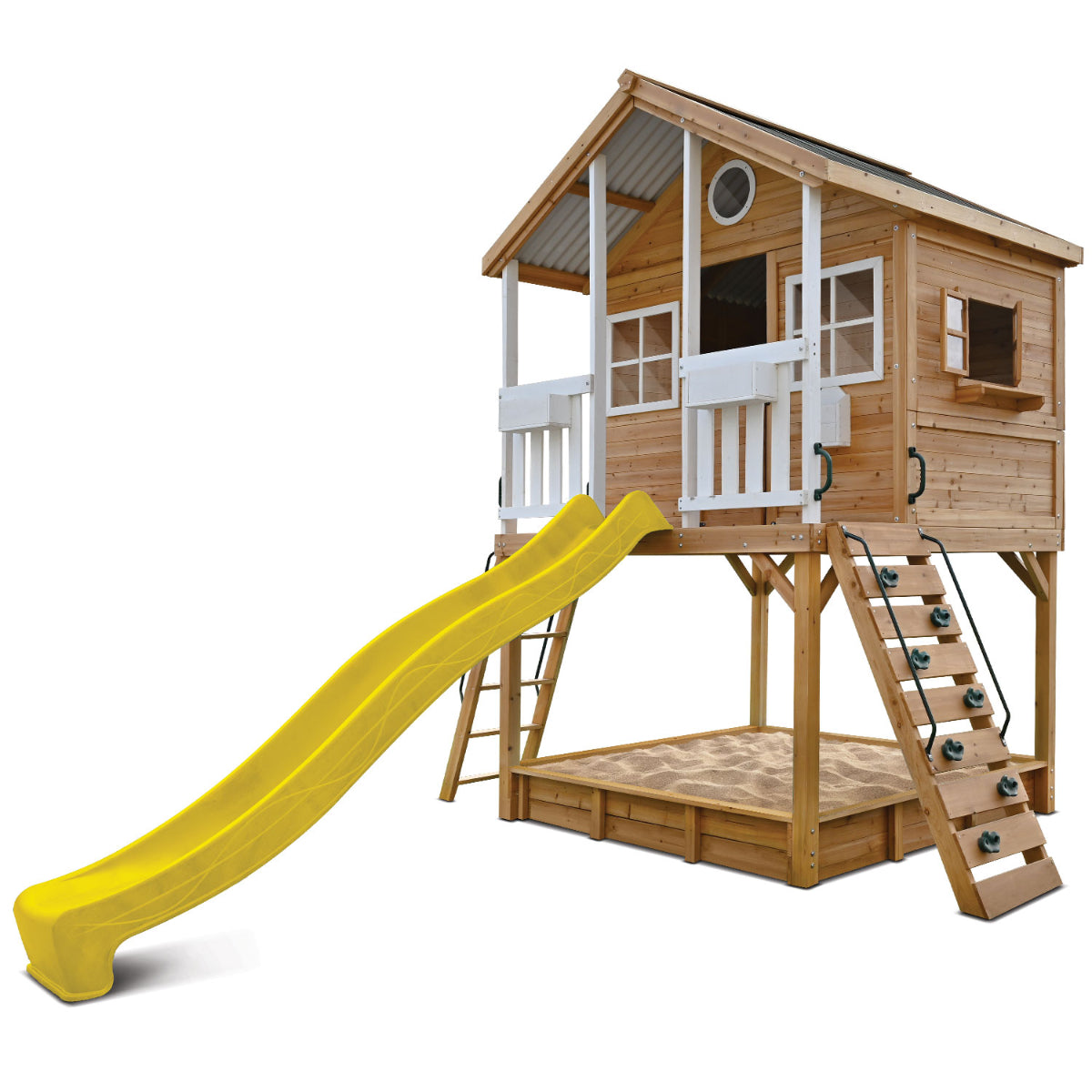 Lifespan Kids Winchester Cubby House (Elevated 1.45m) with 3.0m Slide (Yellow)