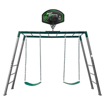 Stanley Commerical Steel Monkey Bars with Anchor Kit and Basketball Ring
