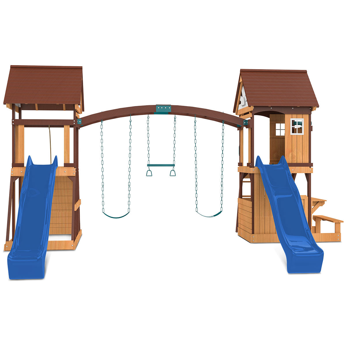 Armadale Swing Set & Playground with Two 2.2m Slide (Blue)