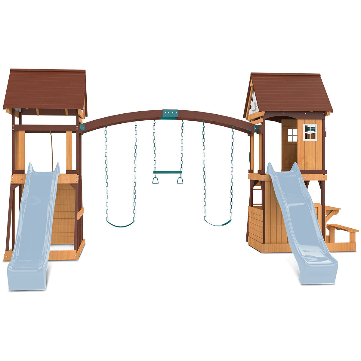 Armadale Swing Set & Playground with Two 2.2m Slide (Pastel Blue)