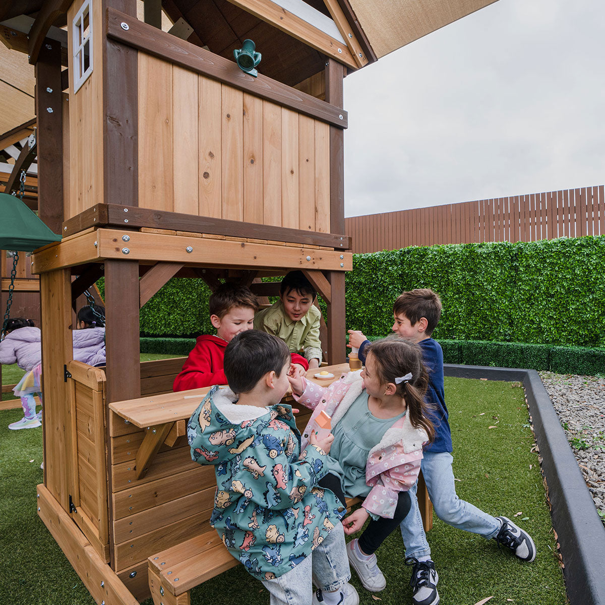 Armadale Swing Set & Playground with Two 2.2m Slide (Pastel Green)