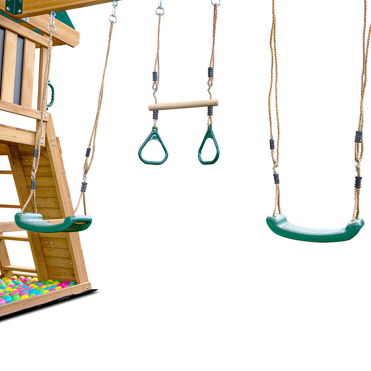 Birmingham Swing Set & Playground with 2.2m Slide (White)