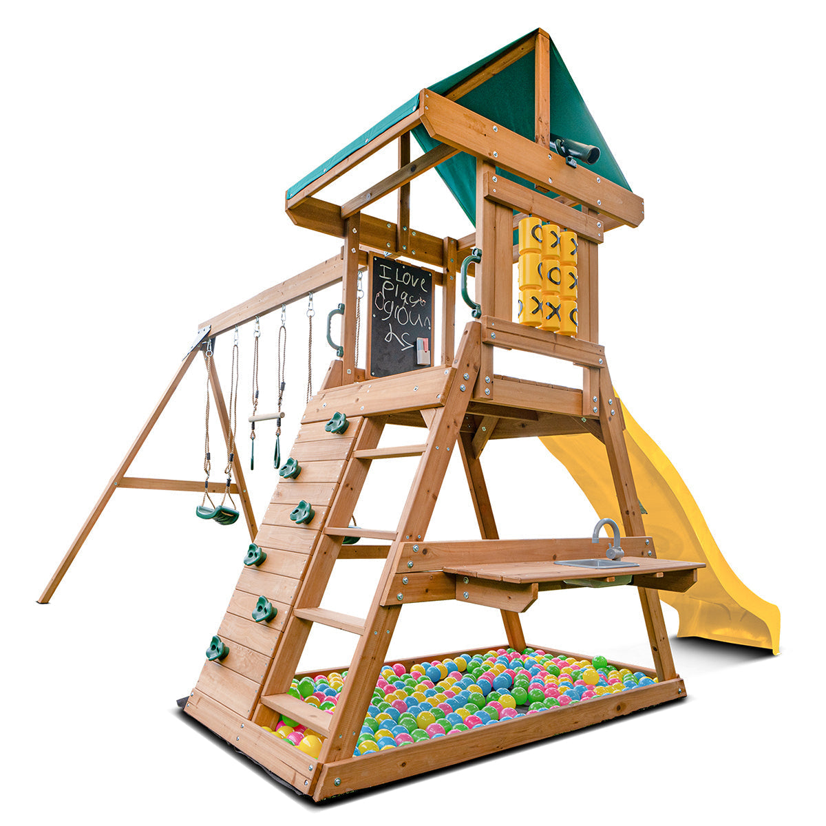 Lifespan Kids Birmingham Swing Set & Play Centre with 2.2m Slide (Yellow)