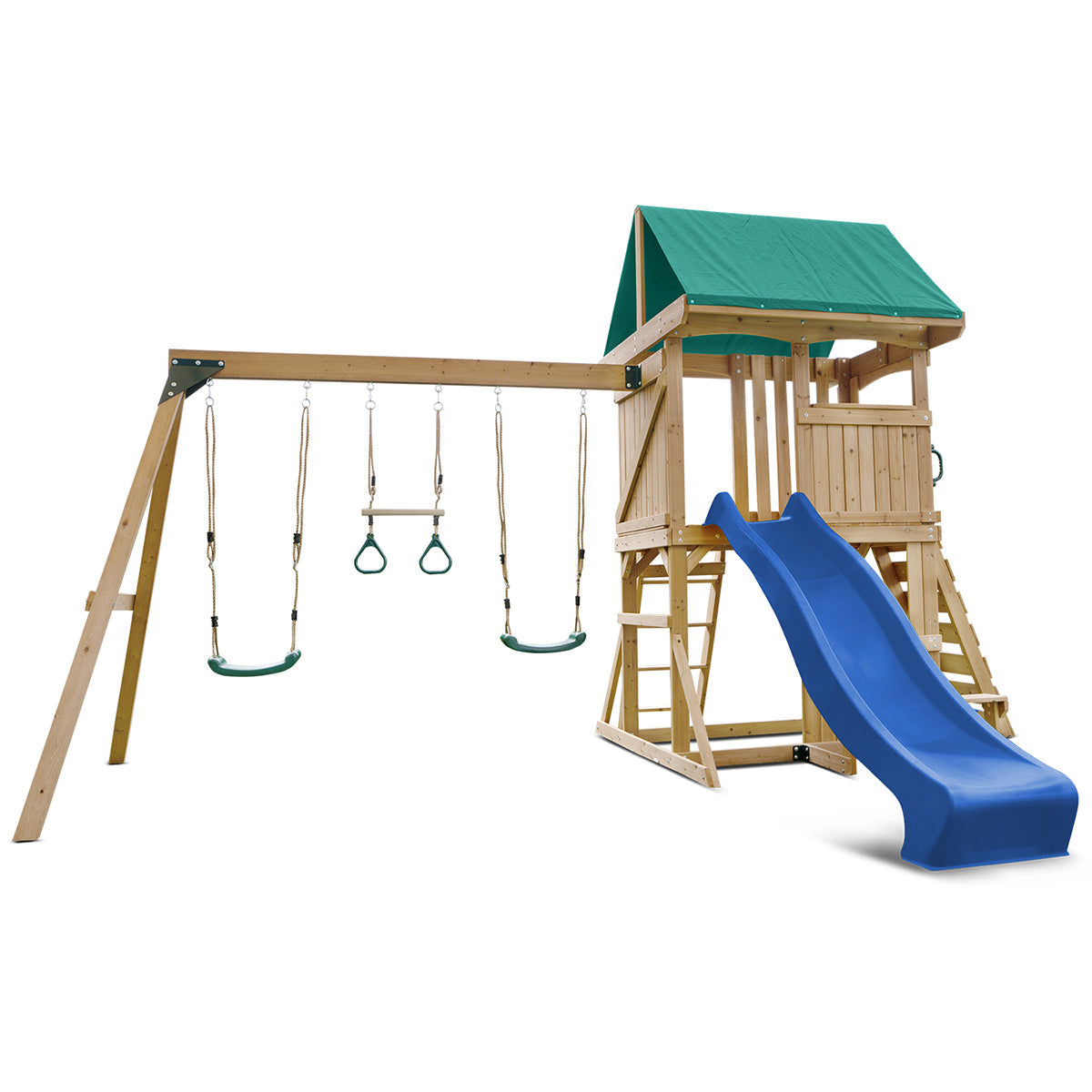 Lifespan Kids Carindale Swing Set & Play Centre with 2.2m Slide (Blue)