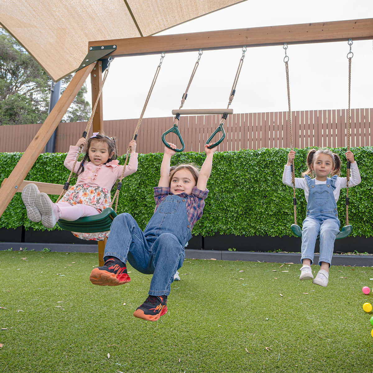 Lifespan Kids Carindale Swing Set & Play Centre with 2.2m Slide (Yellow)