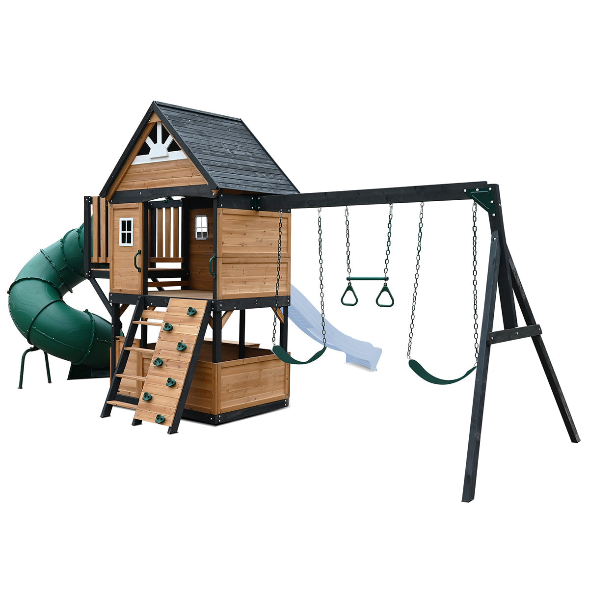 Lifespan Kids Claremont Swing Set & Play Centre with 2.2m Slide (Pastel Blue)