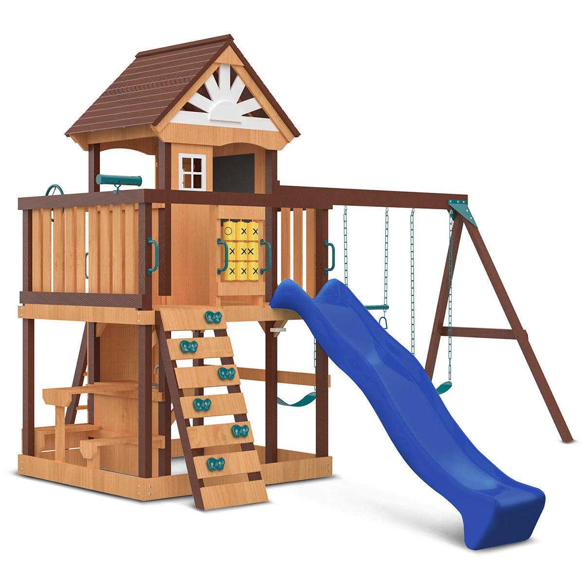 Lifespan Kids Coventry Swing Set & Play Centre with 2.2m Slide (Blue)