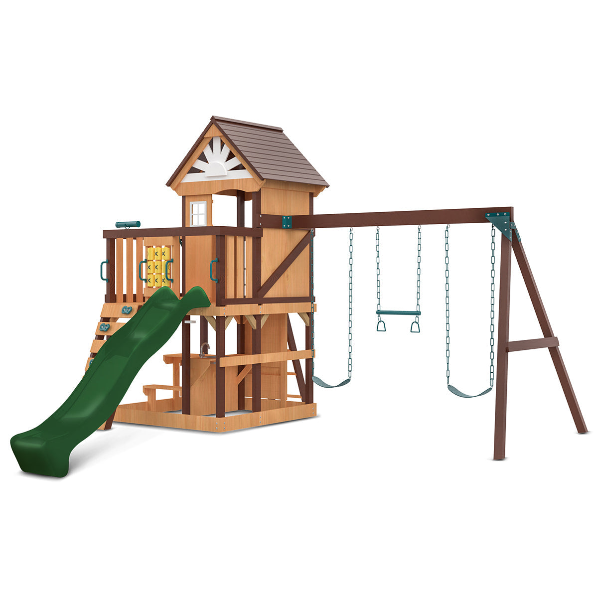 Lifespan Kids Coventry Swing Set & Play Centre with 2.2m Slide (Green)