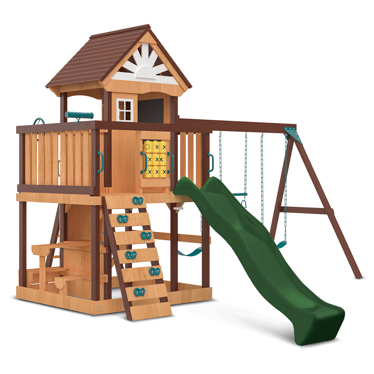 Lifespan Kids Coventry Swing Set & Play Centre with 2.2m Slide (Green)