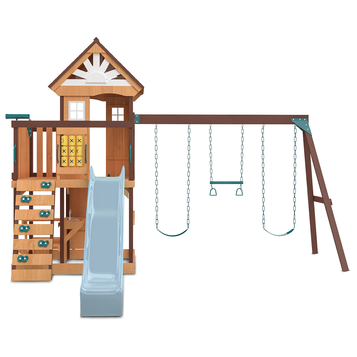 Lifespan Kids Coventry Swing Set & Play Centre with 2.2m Slide (Pastel Blue)