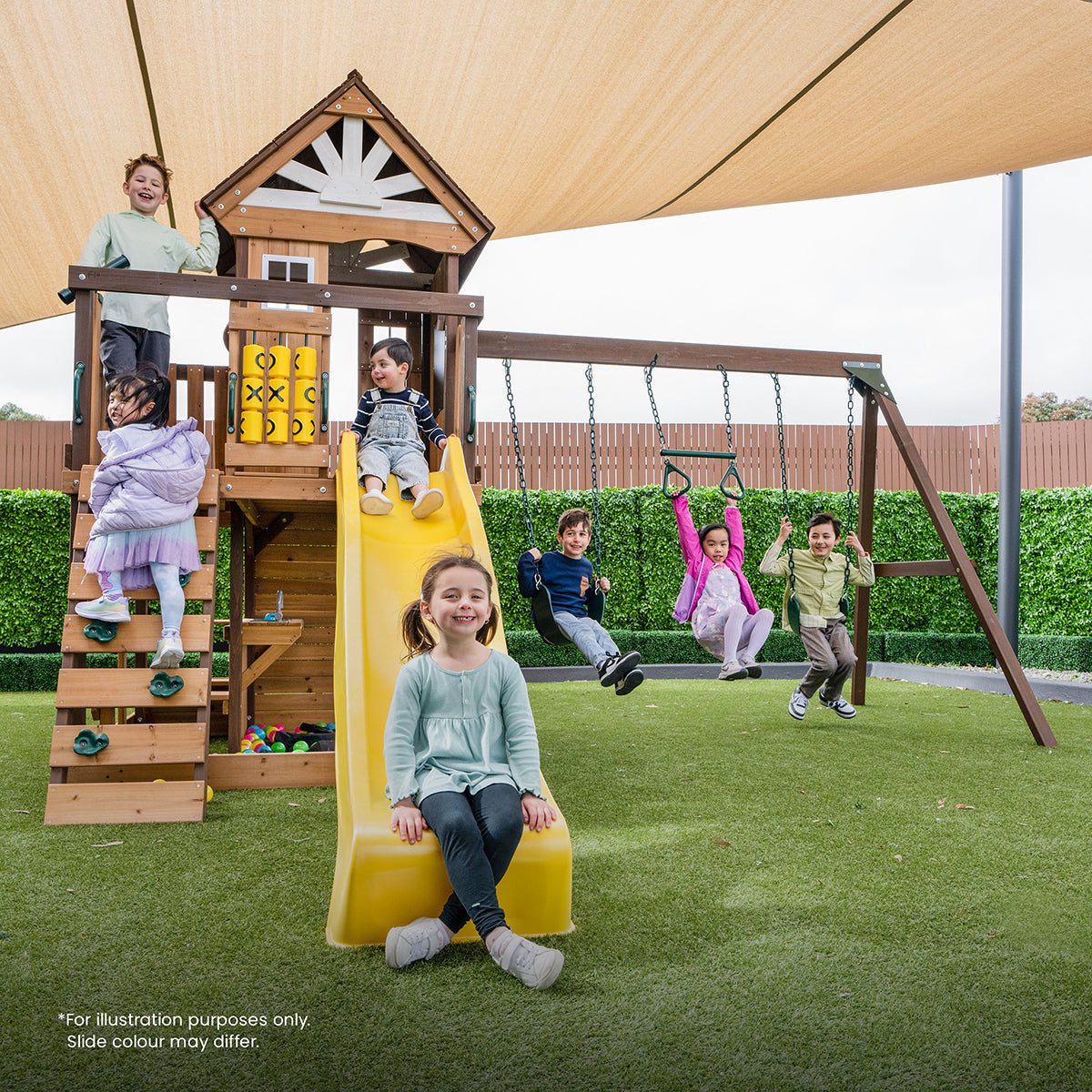 Lifespan Kids Coventry Swing Set & Play Centre with 2.2m Slide (Pastel Green)