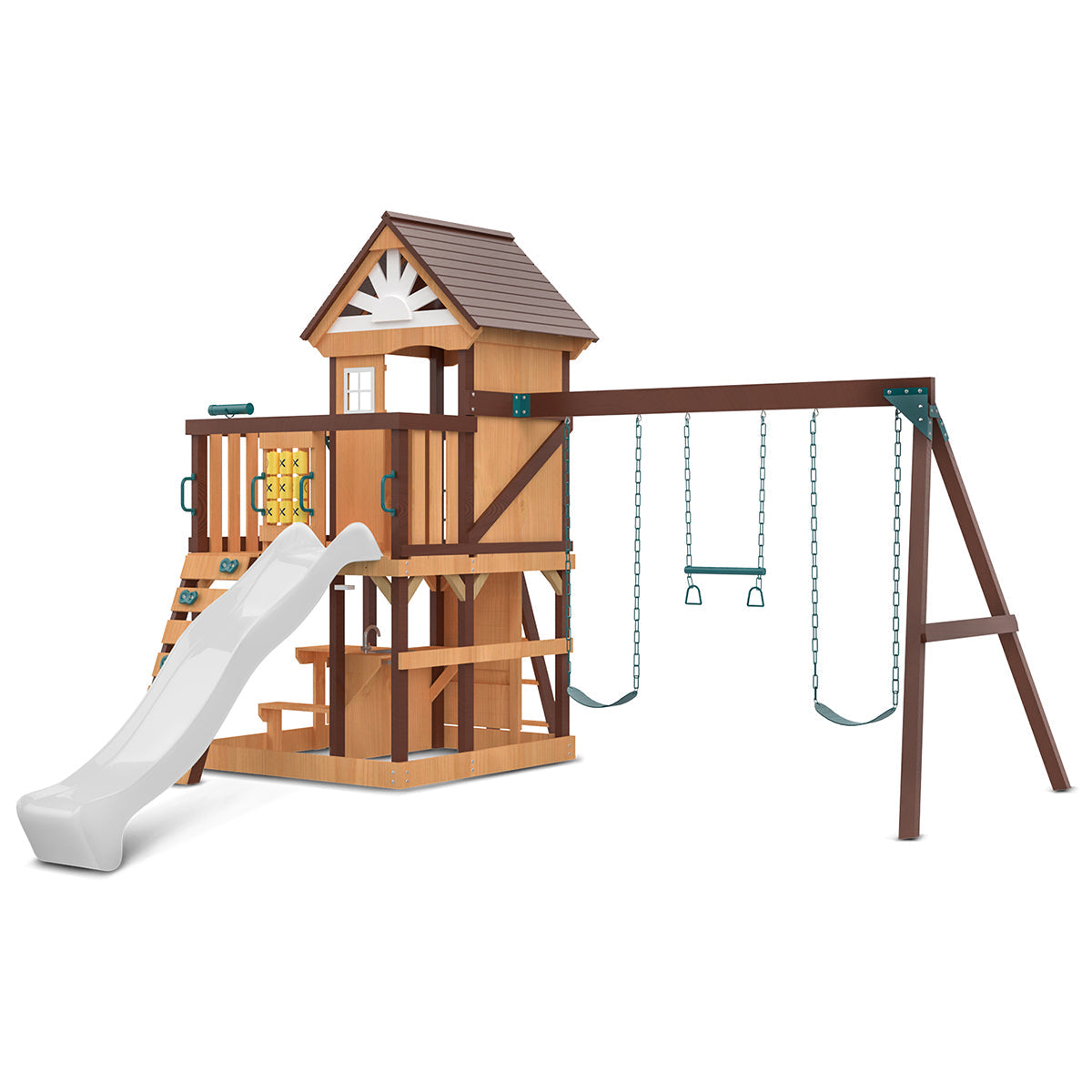 Lifespan Kids Coventry Swing Set & Play Centre with 2.2m Slide (White)