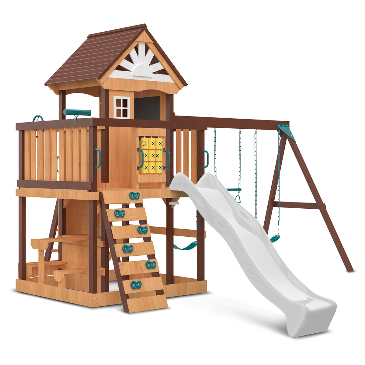 Lifespan Kids Coventry Swing Set & Play Centre with 2.2m Slide (White)