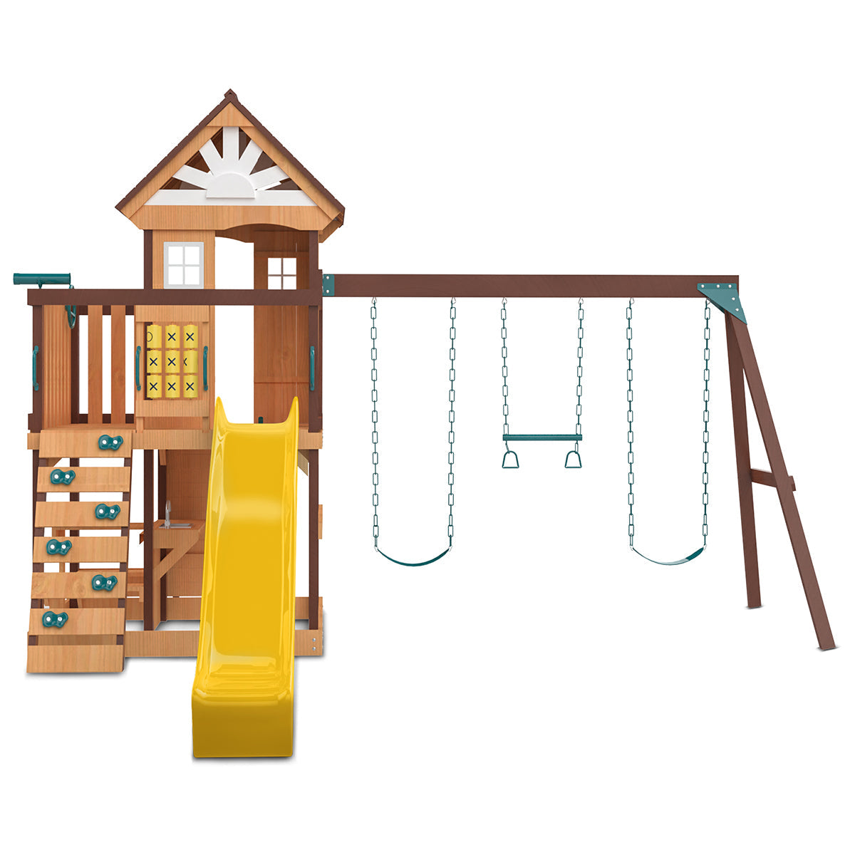 Lifespan Kids Coventry Swing Set & Play Centre with 2.2m Slide (Yellow)