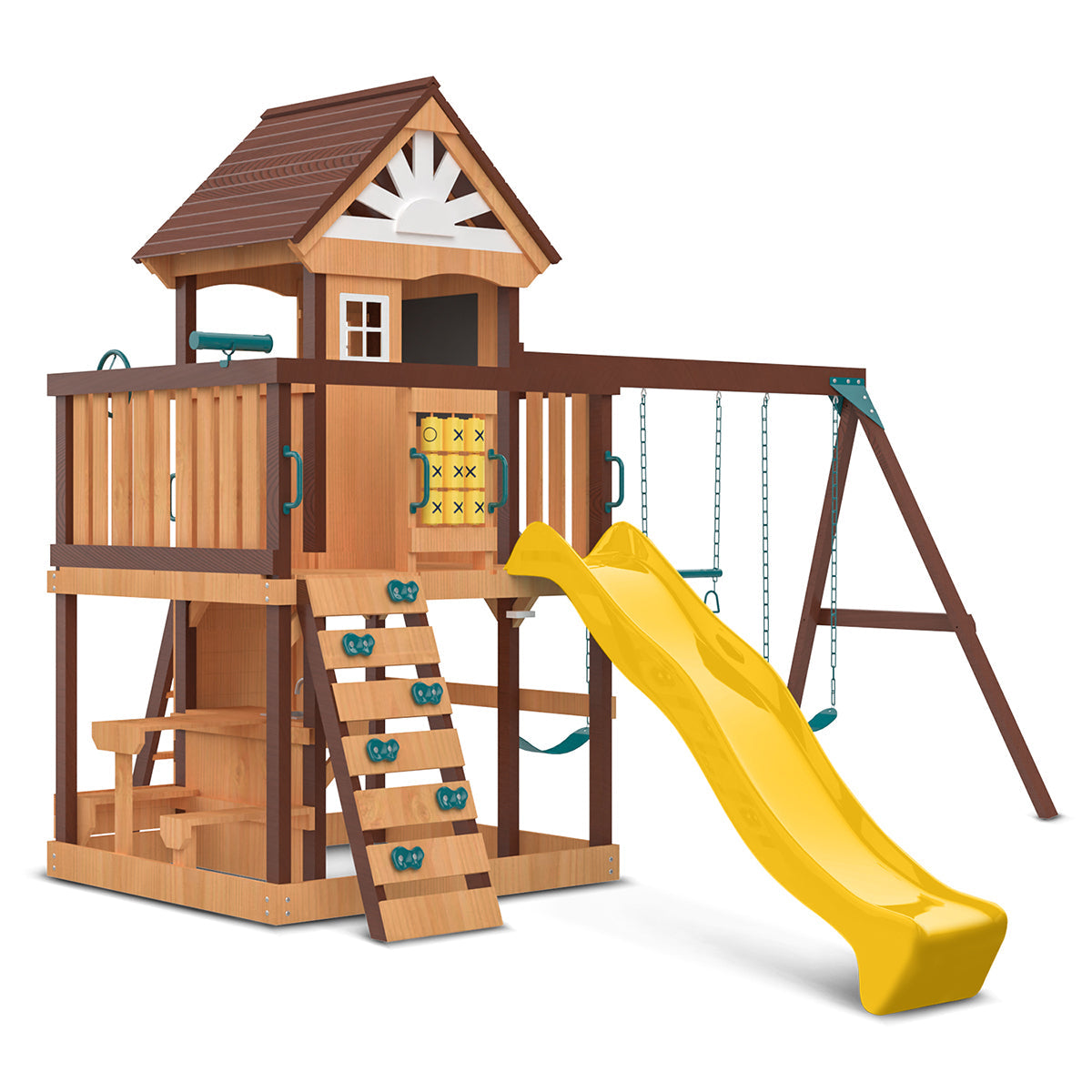 Lifespan Kids Coventry Swing Set & Play Centre with 2.2m Slide (Yellow)