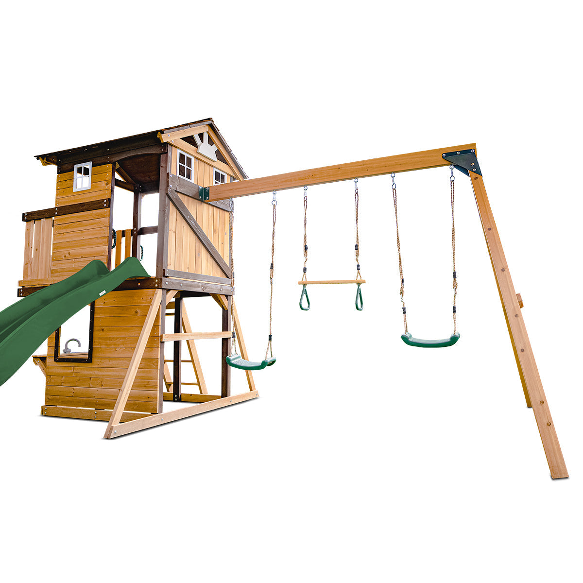 Lifespan Kids Darlington Swing Set & Play Centre with 2.2m Slide (Green)