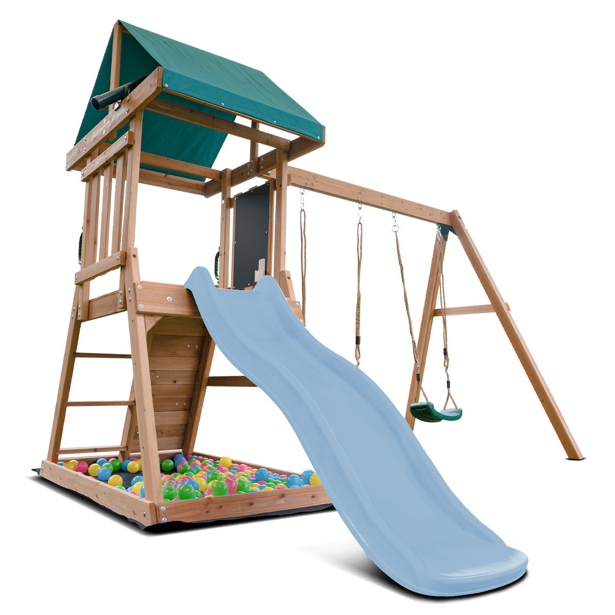 Greenvale Play Centre with 1.8m Pastel Blue Slide