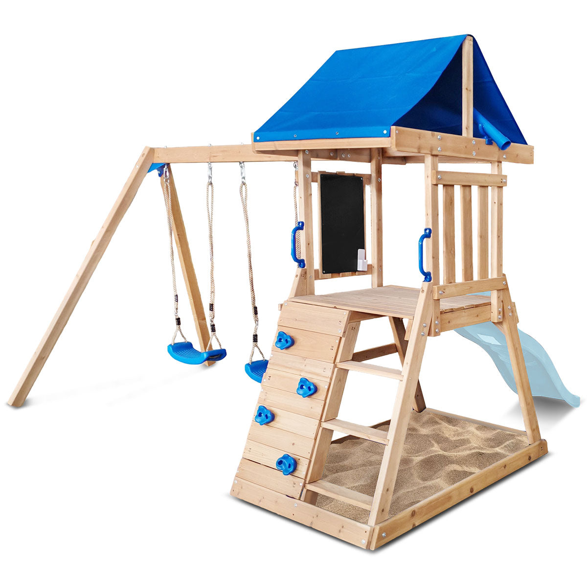 Hazelbrook Play Centre with 1.8m Pastel Blue Slide