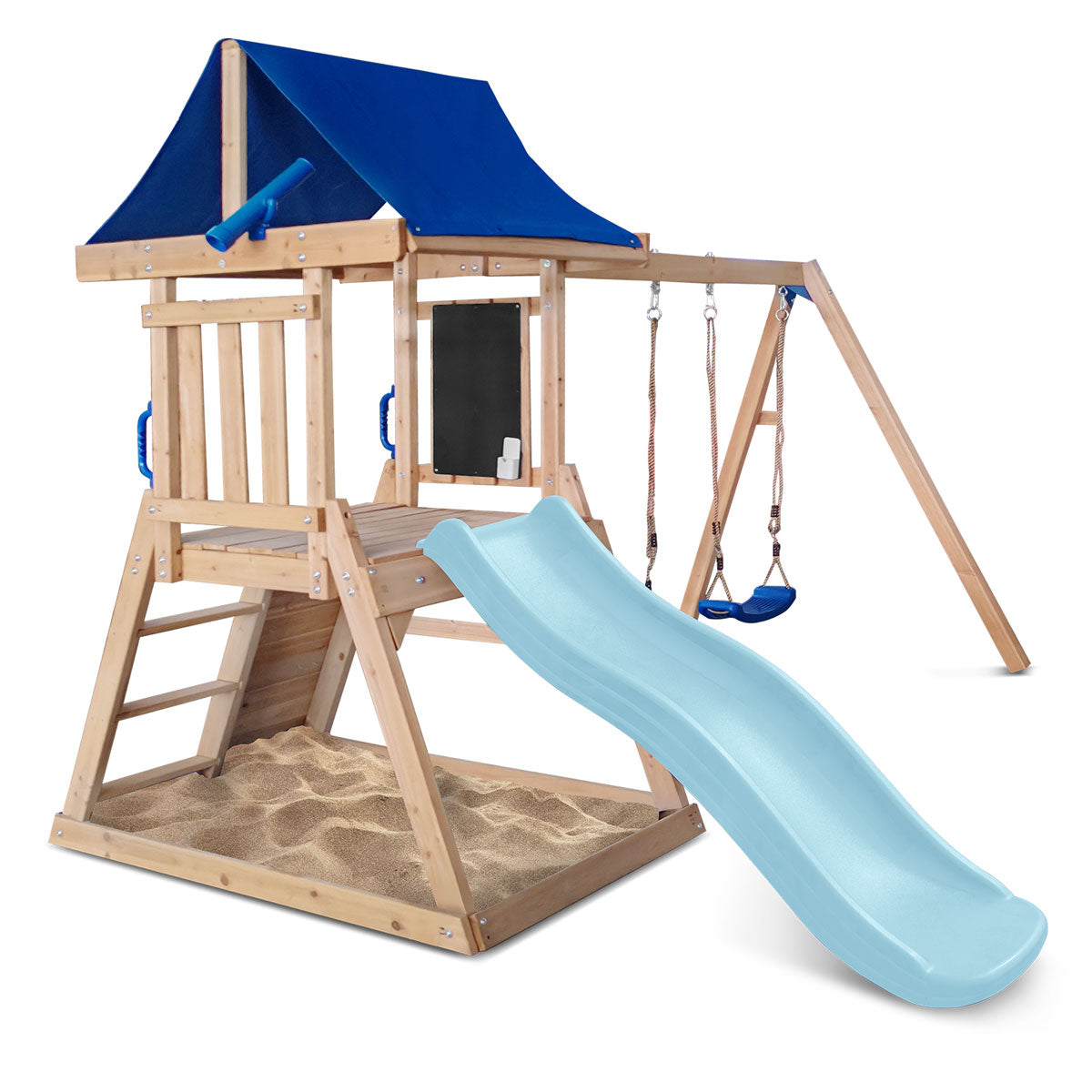 Hazelbrook Play Centre with 1.8m Pastel Blue Slide