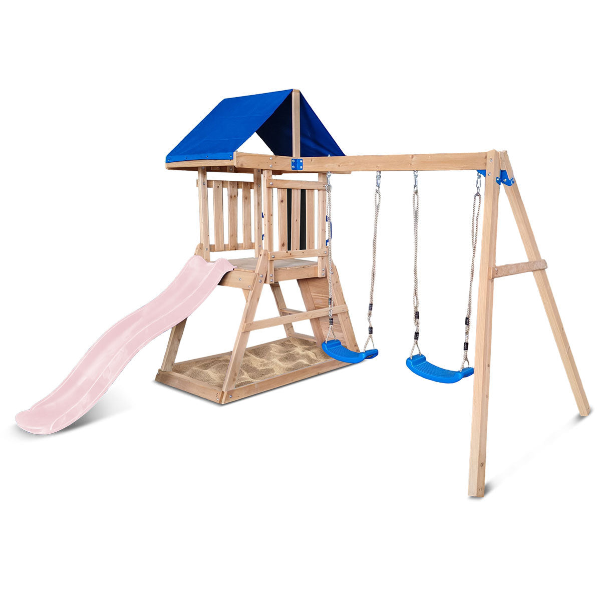 Hazelbrook Play Centre with 1.8m Pastel Pink Slide