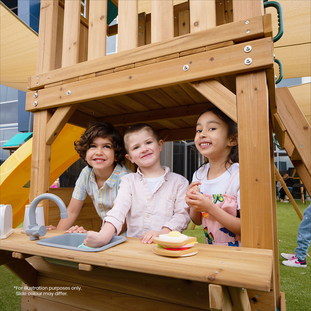 Lifespan Kids Montrose Swing Set & Play Centre with 2.2m Slide (Pastel Green)