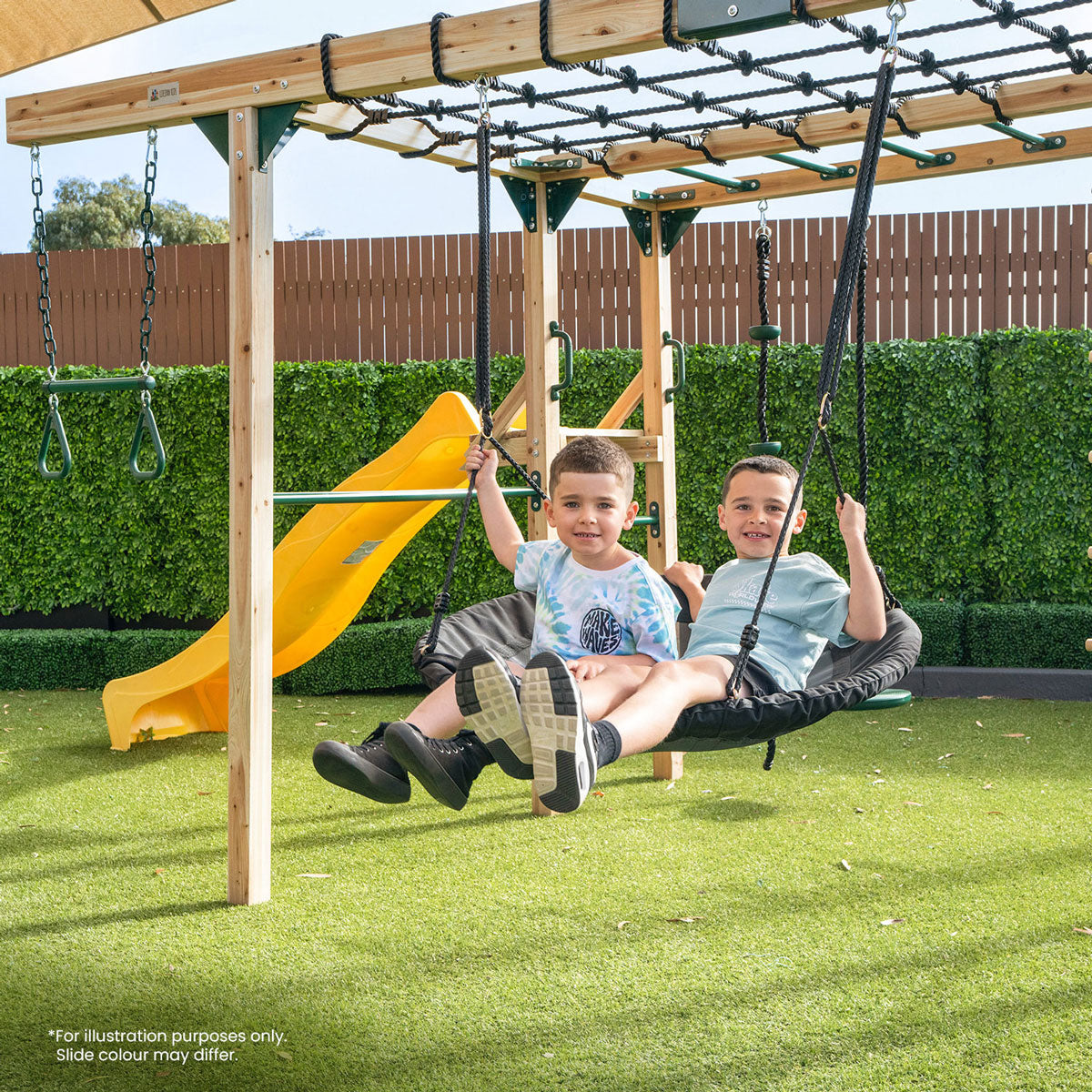 Lifespan Kids Orangutan Monkey Bars Jungle Gym Climbing Frame with 2.2m Slide (Blue)