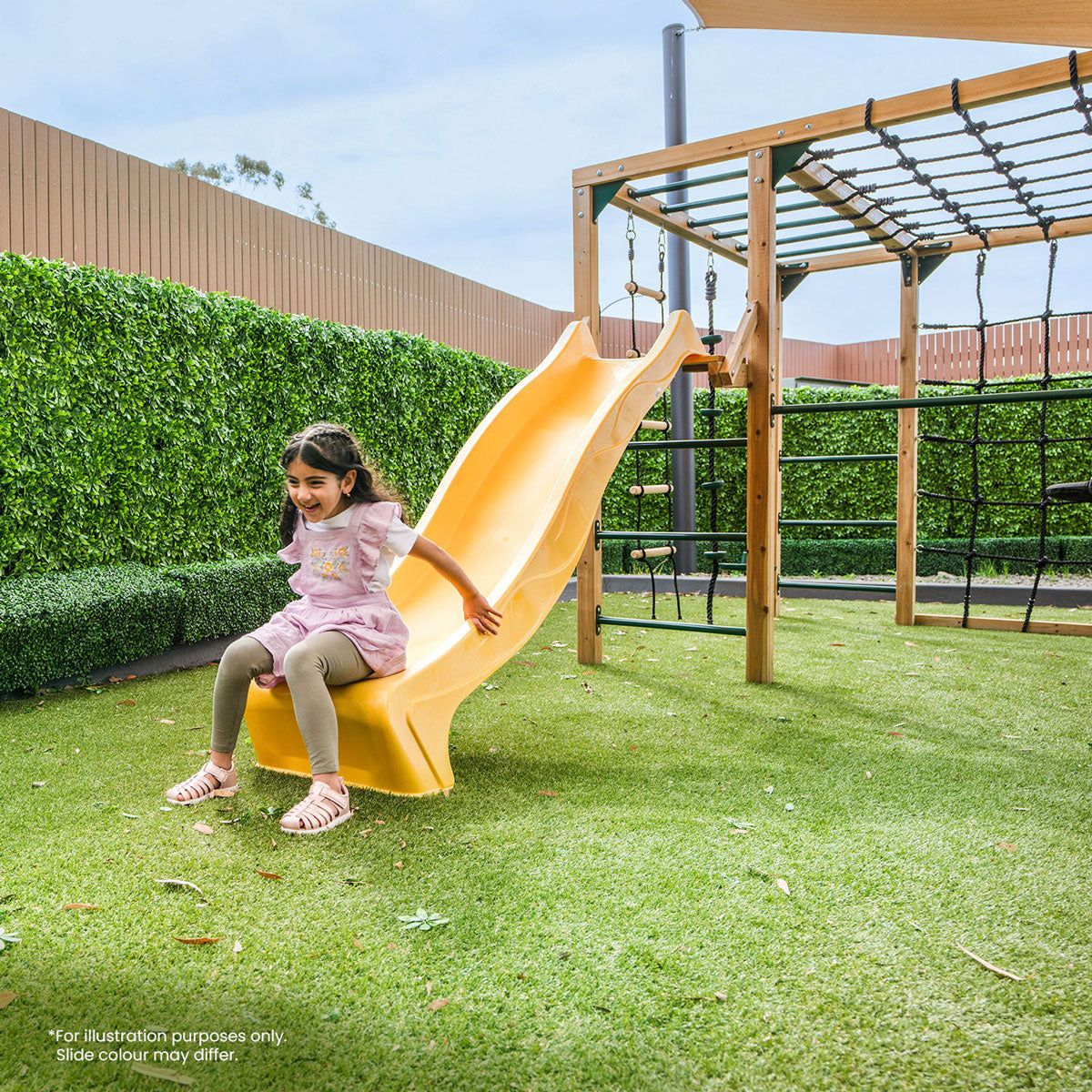 Lifespan Kids Orangutan Monkey Bars Jungle Gym Climbing Frame with 2.2m Slide (Pastel Blue)