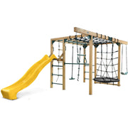 Lifespan Kids Orangutan Monkey Bars Jungle Gym Climbing Frame with 2.2m Slide (Yellow)