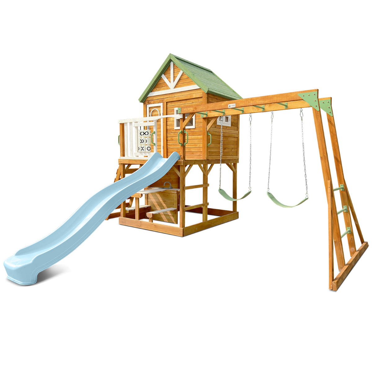 Riversdale Play Centre with 2.2m Slide (Pastel Blue)