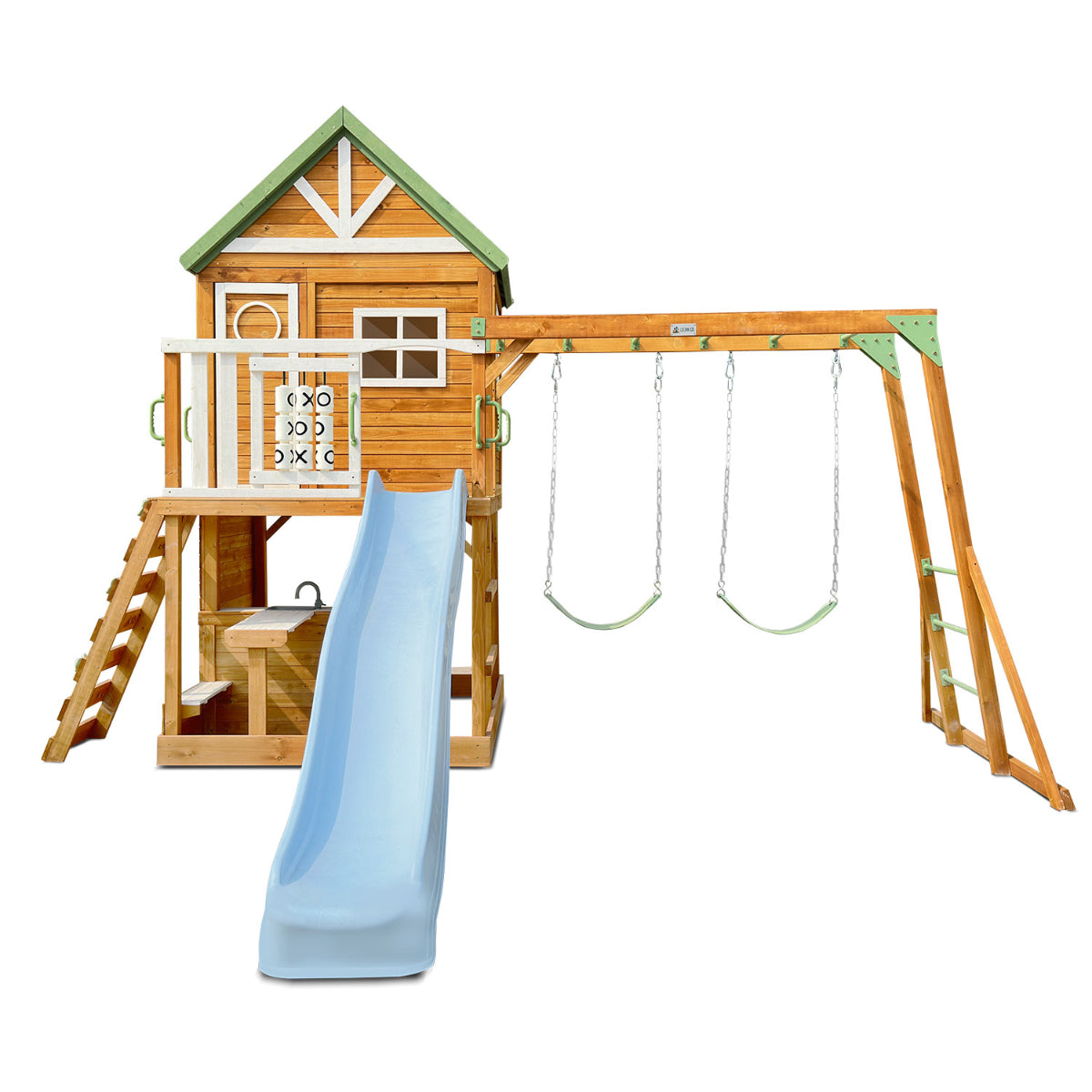 Riversdale Play Centre with 2.2m Slide (Pastel Blue)