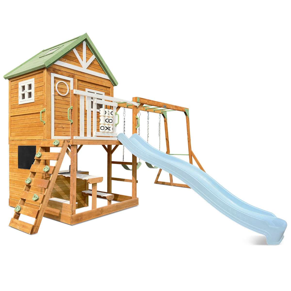 Riversdale Play Centre with 2.2m Slide (Pastel Blue)