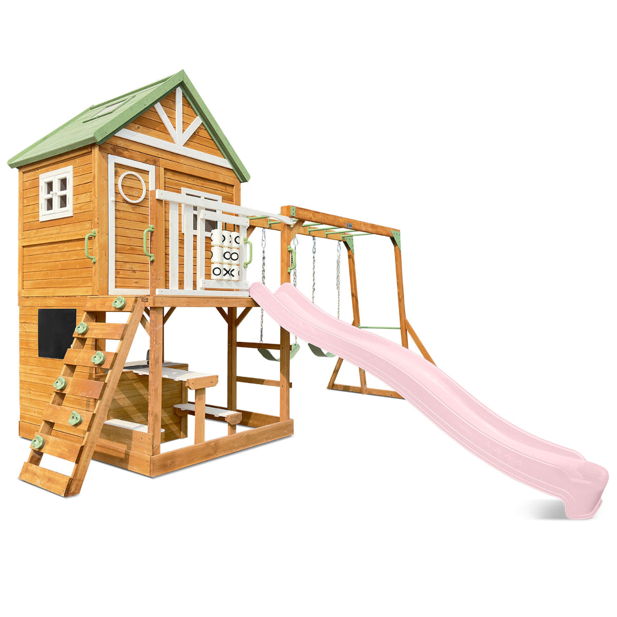 Riversdale Play Centre with 2.2m Pastel Pink Slide