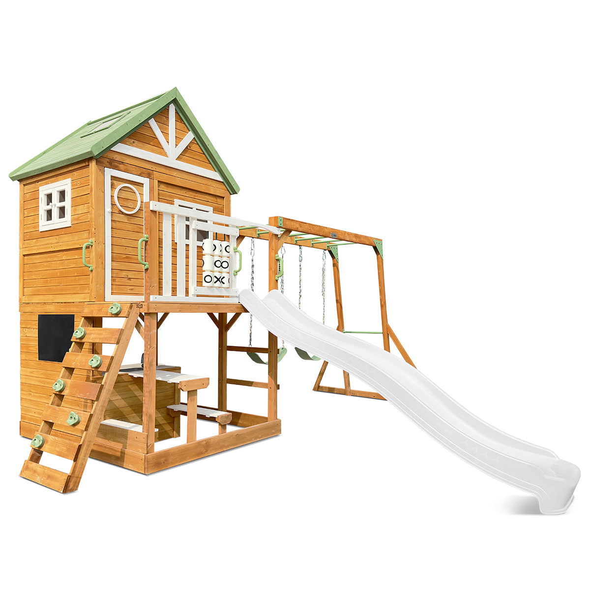 Riversdale Play Centre with 2.2m Pastel White Slide