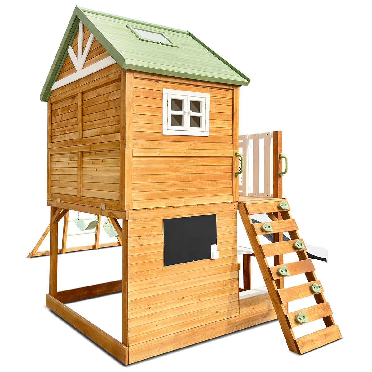 Riversdale Play Centre with 2.2m Pastel White Slide