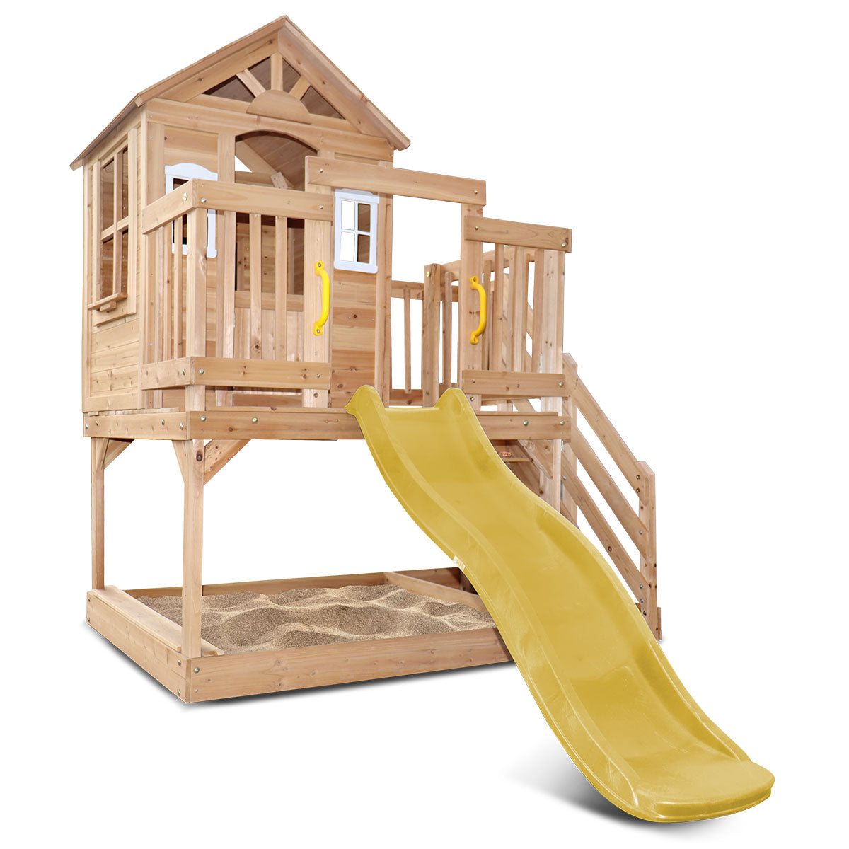 Lifespan Kids Silverton Cubby House with 1.8m Slide (Yellow)