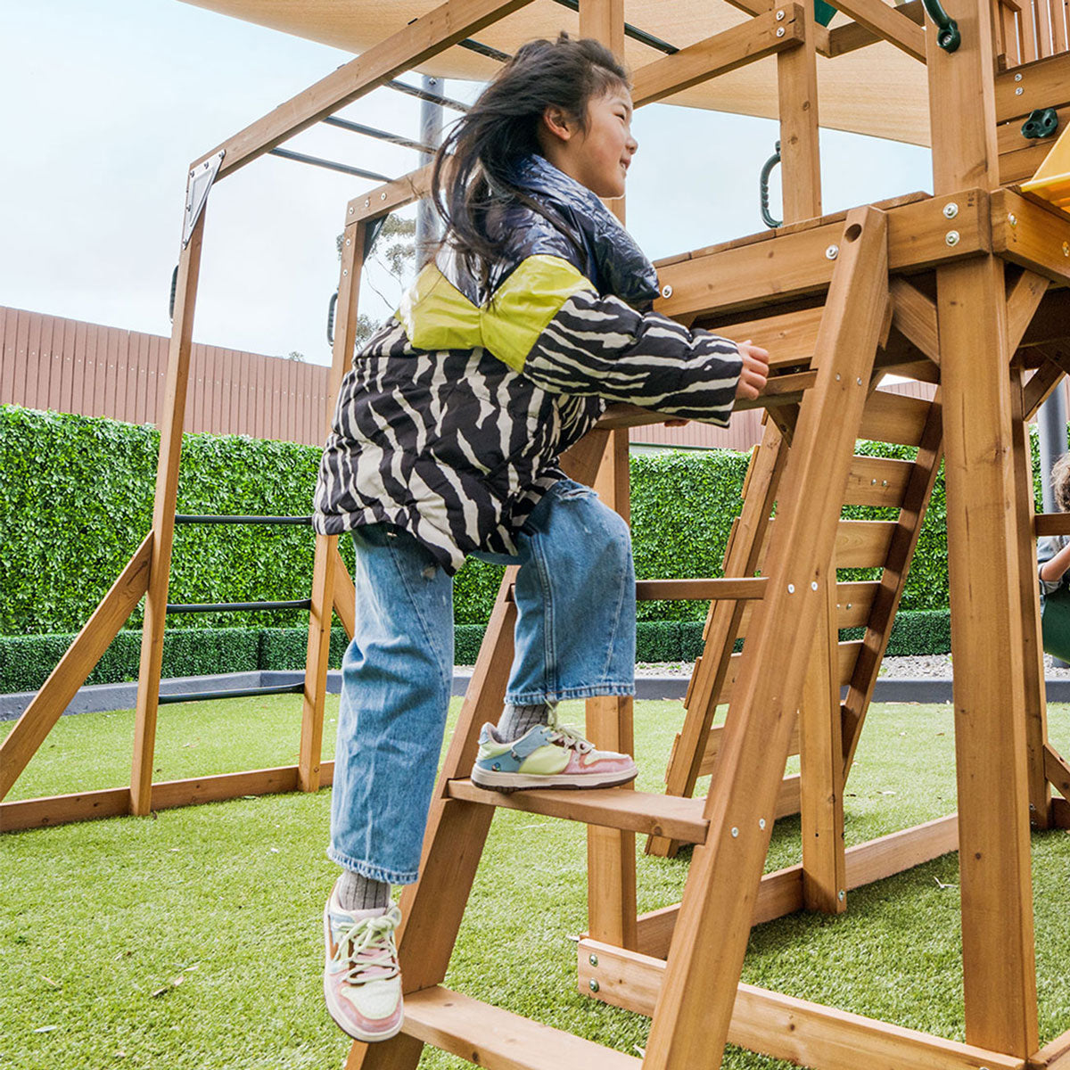 Lifespan Kids Walton Swing Set, Monkey Bars & Play Centre with 2.2m Slide (Blue)