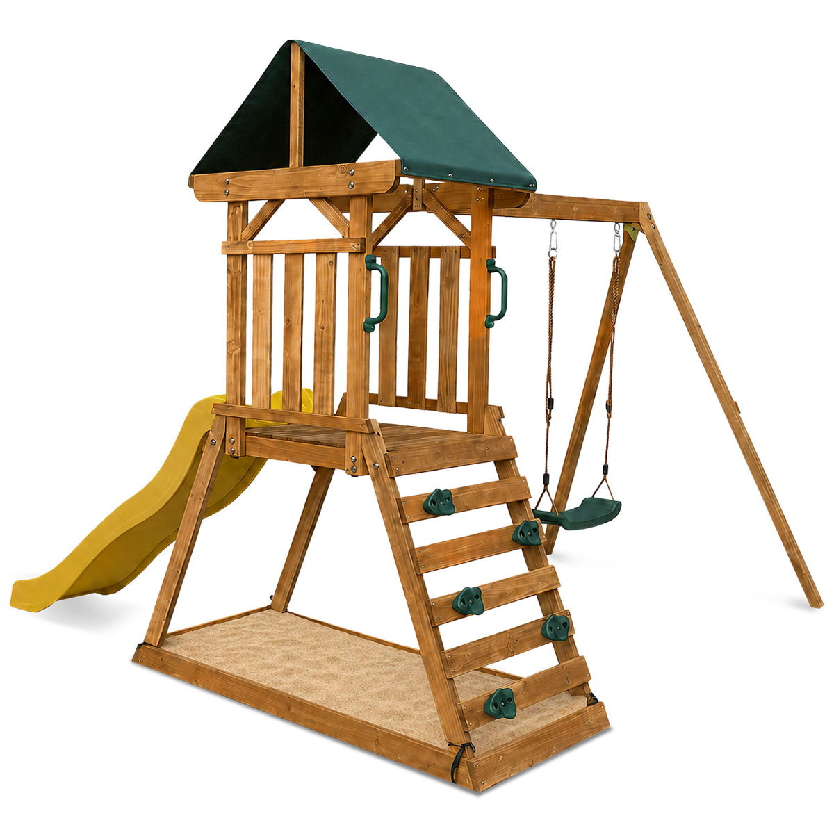 Wattle Play Centre with 1.8m Yellow Slide