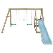 Winston 4 Station Swing with 1.8m Pastel Blue Slide
