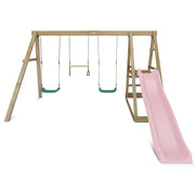 Winston 4 Station Swing with 1.8m Pastel Pink Slide
