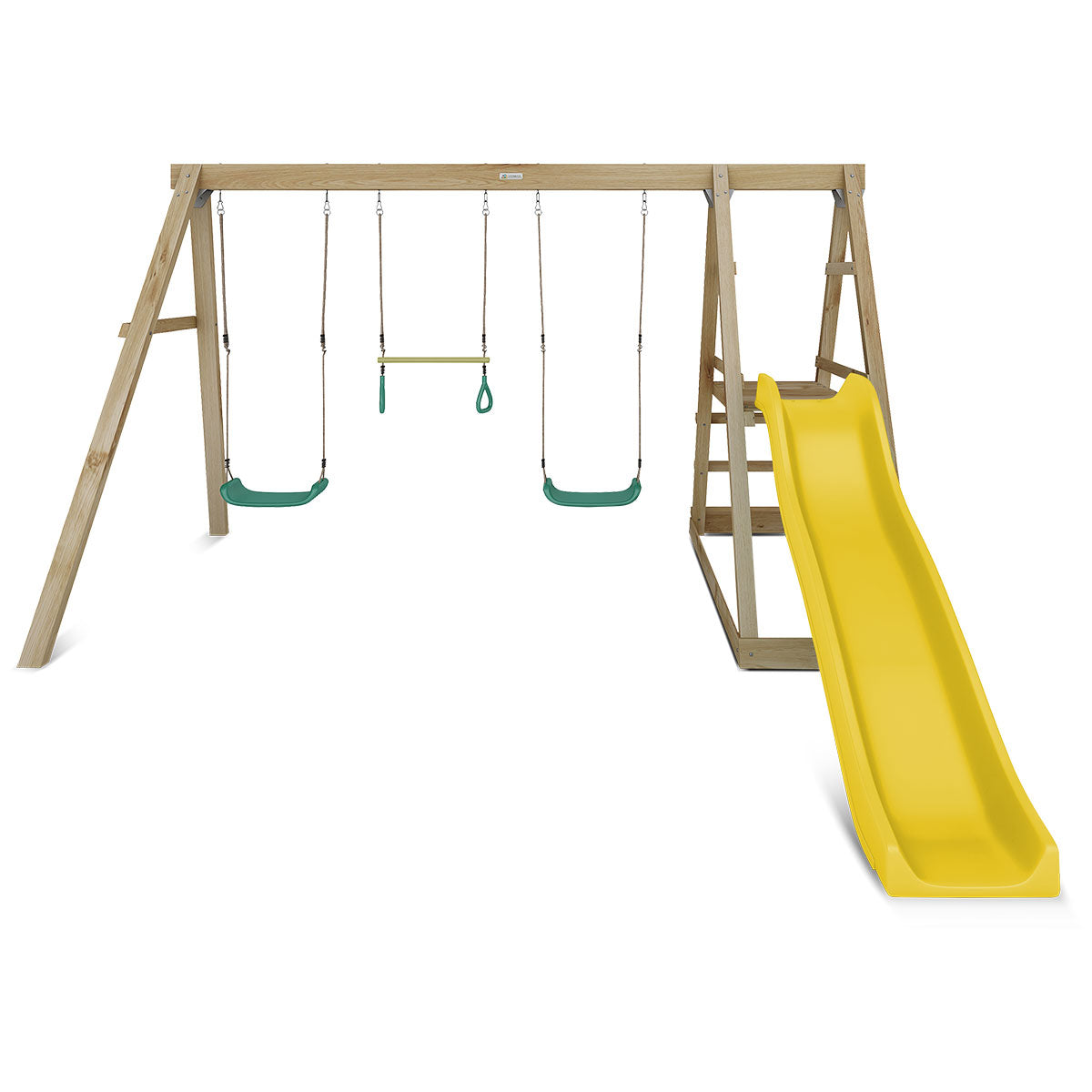 Winston Swing Set with Climb & 1.8m Slide (Yellow)