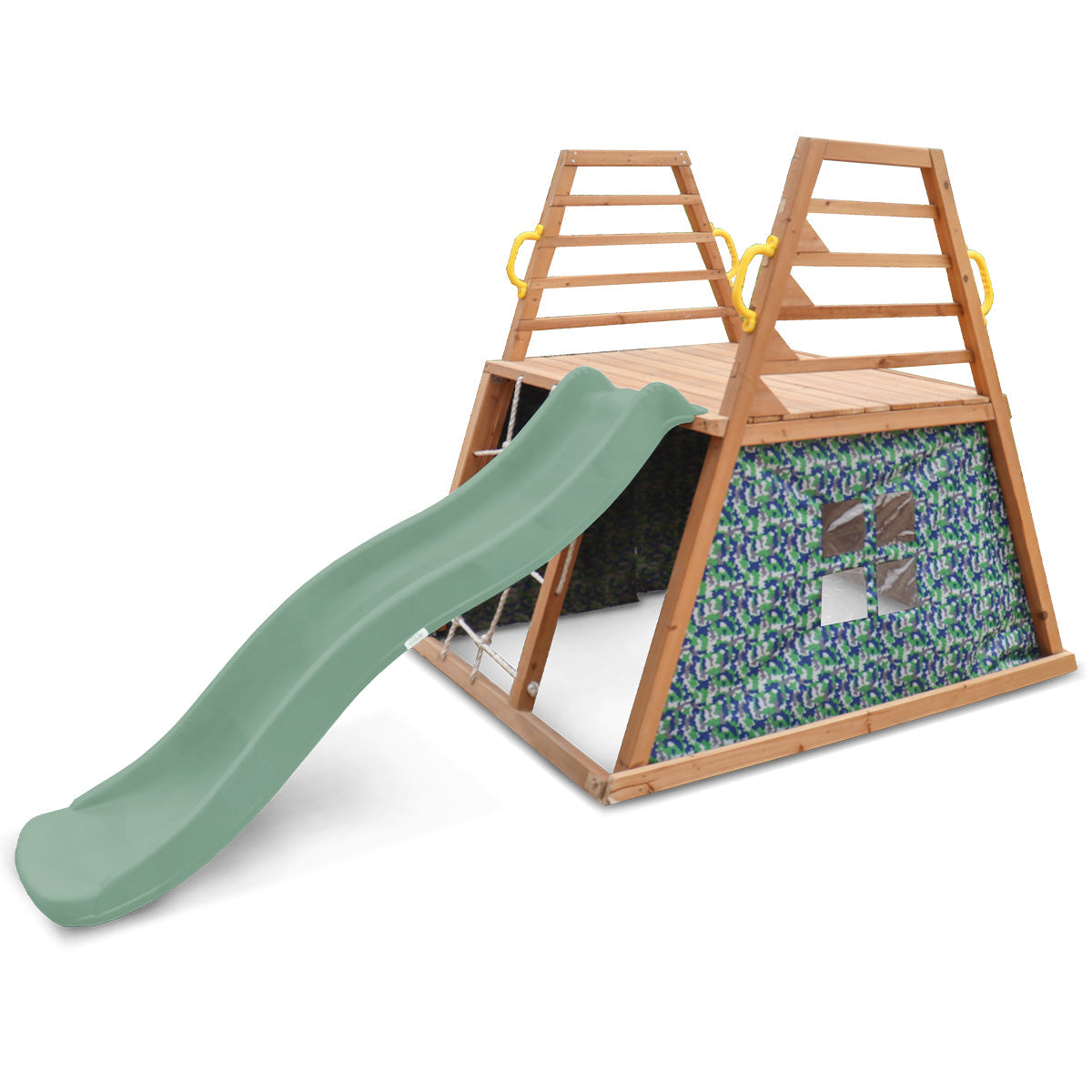 Cooper Climbing Frame & 1.8m Pastel Green Slide