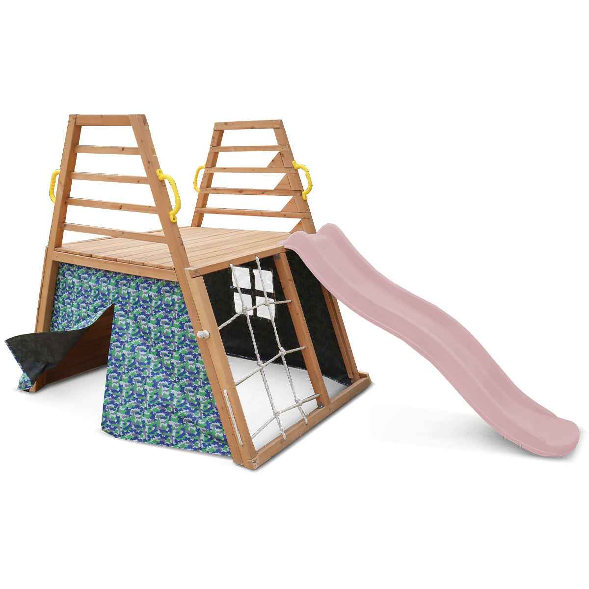 Cooper Climbing Frame & 1.8m Pastel Pink Slide