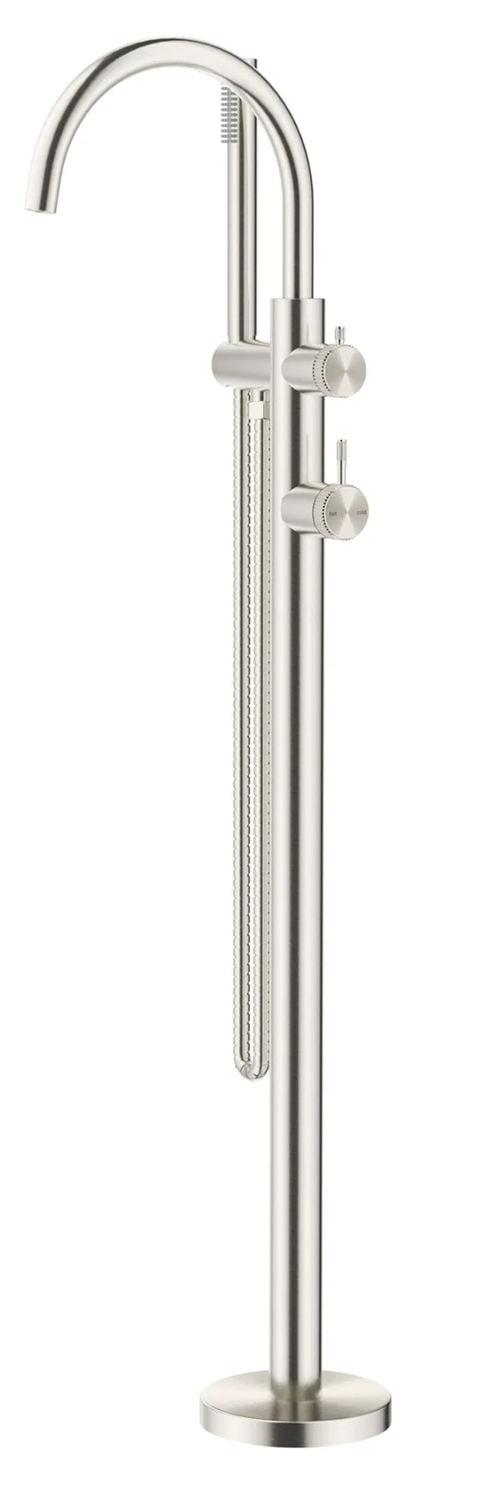 Mica Fluted Freestanding Bath Mixer with Hand Shower