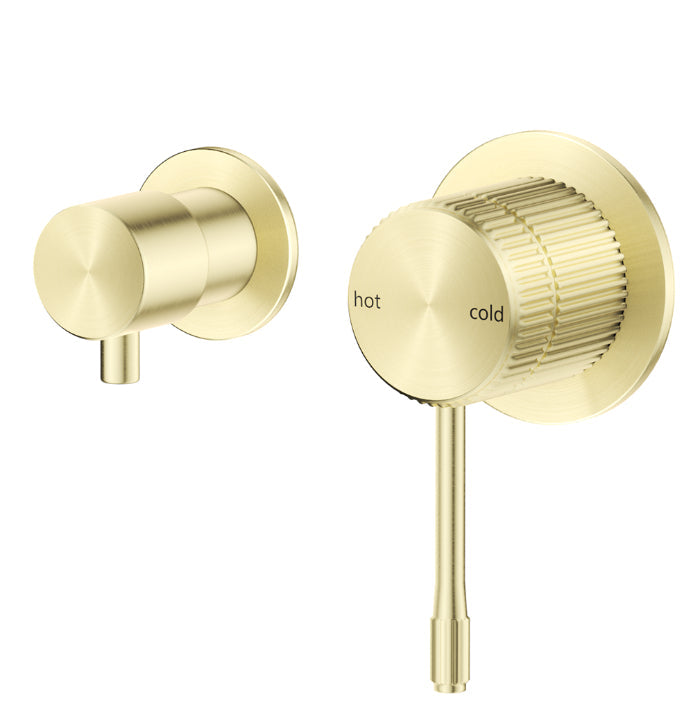 Mica Fluted Shower Mixer Diverter Sideways