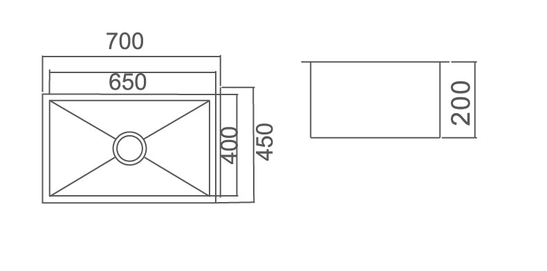 NIXON 56L Undermount Sink