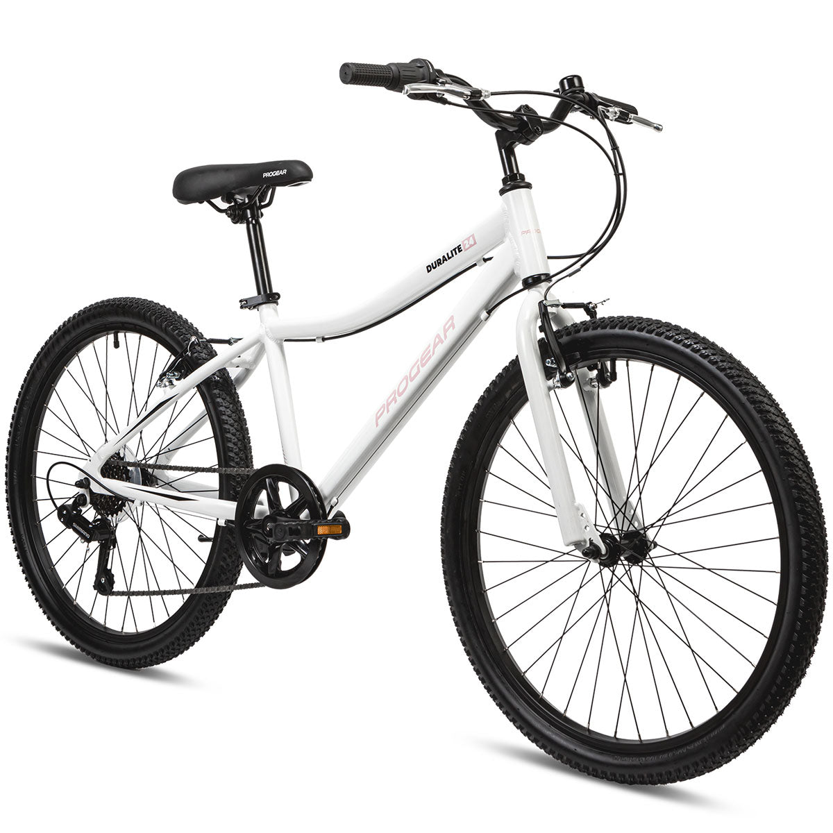 DuraLite 7 Speed 24" Kids Bike - Pearl White